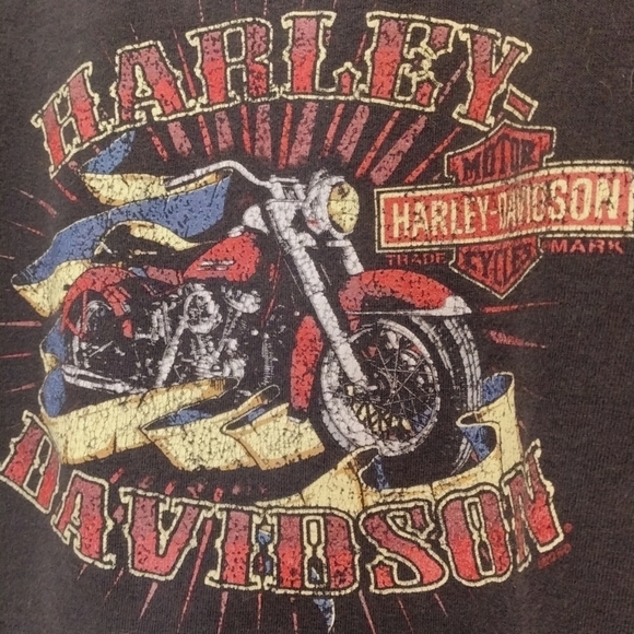 Harley Davidson Black Graphic T-Shirt - Picture 1 of 5